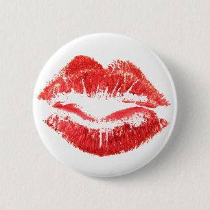 Rote Lippen Button