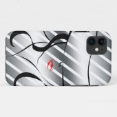 Rote Lippen Case-Mate iPhone Hülle (Rückseite (Horizontal))