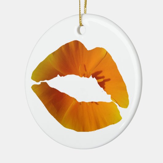 Rote Lippen Circle Ornament (Links)