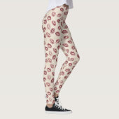 Rote Lippen cremen Leggings (Rechts)