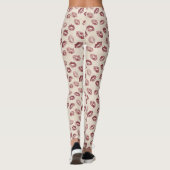 Rote Lippen cremen Leggings (Rückseite)
