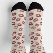 Rote Lippen cremen Socken (Oben)