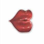 Rote Lippen Custom-Cut Vinyl Sticker Kiss (Vorderseite)
