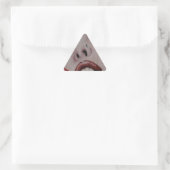 Rote Lippen Dreieckiger Aufkleber (Tasche)