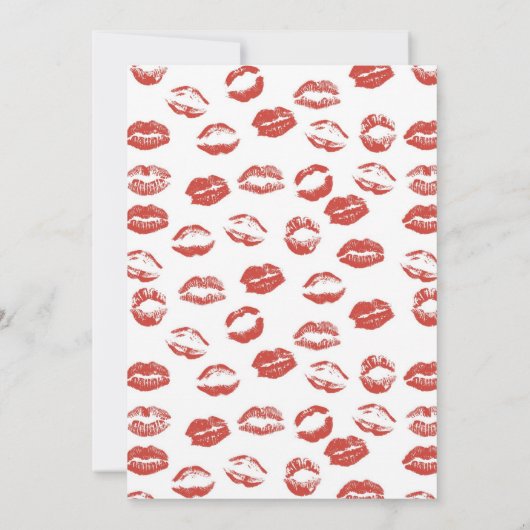 Rote Lippen Einladung (Rückseite)