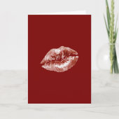 Rote Lippen Flirtend Romantischer Valentinstag Lie Karte (Vorderseite)