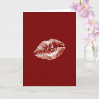 Rote Lippen Flirtend Romantischer Valentinstag Lie