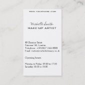 Rote Lippen Frau Make-up artist Visitenkartendesig Visitenkarte (Rückseite)