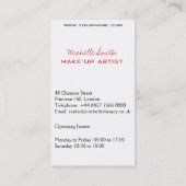 Rote Lippen Frau Makeup Künstlerdesign Visitenkart Visitenkarte (Rückseite)