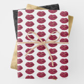 Rote Lippen Geschenkpapier Set (Beispiel)