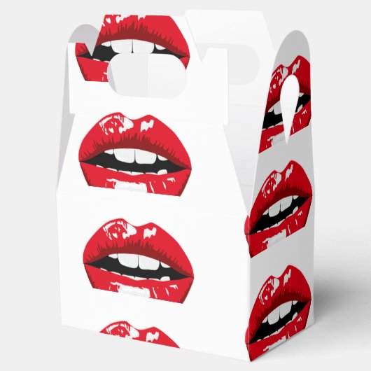 Rote Lippen Geschenkschachtel (Geöffnet)