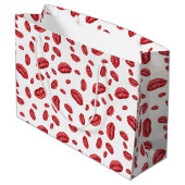 Rote Lippen Große Geschenktüte (Rückseite Schrägansicht)