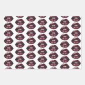 Rote Lippen Himmel Äste Geschenkpapier Set (Vorderseite)