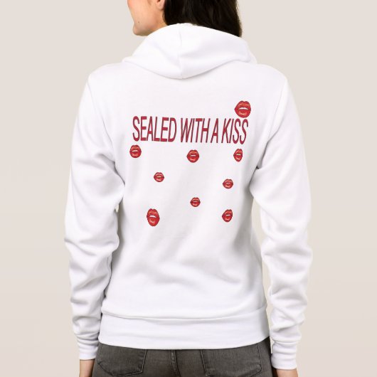 rote Lippen Hoodie (Rückseite)