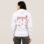 rote Lippen Hoodie (Schwarz voll)