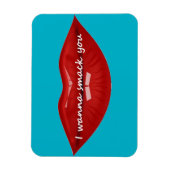 Rote Lippen, ich will dich schlagen Magnet (Vertikal)