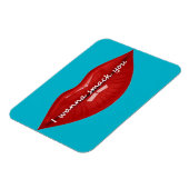 Rote Lippen, ich will dich schlagen Magnet (Linke Seite)