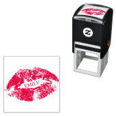 Rote Lippen im weißen Hintergrund Permastempel (Beispiel)