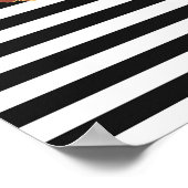 Rote Lippen Imitate Gold auf schwarzen und weißen Poster (Ecke)