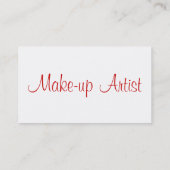 Rote Lippen in der weißen Visitenkarte für Make-up (Rückseite)