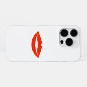 Rote Lippen iPhone Hülle (Rückseite (Horizontal))