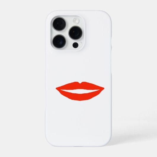 Rote Lippen iPhone Hülle (Rückseite)
