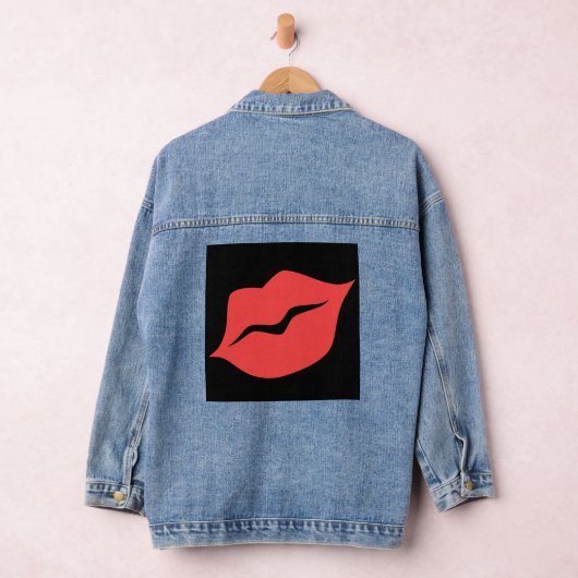 Rote Lippen Jeansjacke (Hangar)