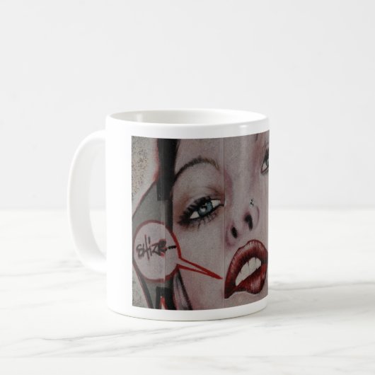 _Rote Lippen Kaffeetasse (Vorderseite Links)
