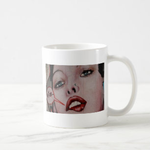 Rote Lippen Kaffeetasse