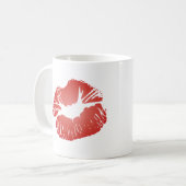 Rote Lippen Kaffeetasse (Vorderseite Links)