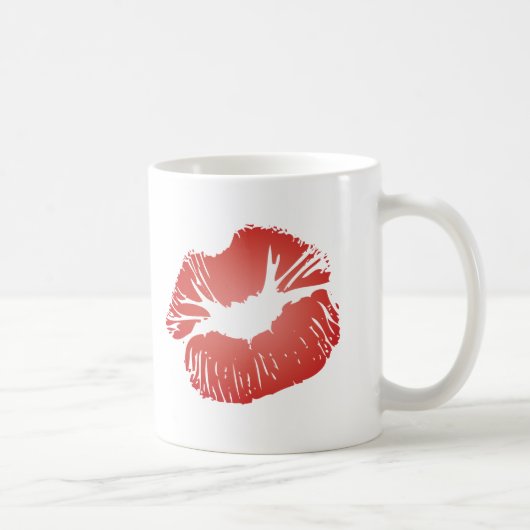 Rote Lippen Kaffeetasse (Rechts)