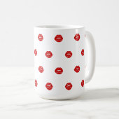 rote Lippen Kaffeetasse (VorderseiteRechts)