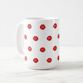rote Lippen Kaffeetasse (Vorderseite Links)