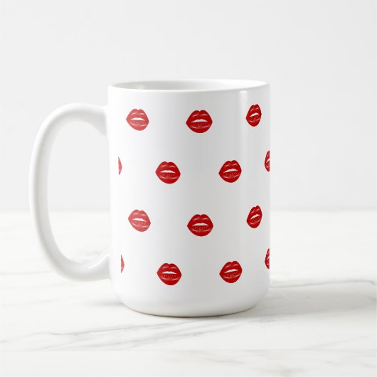 rote Lippen Kaffeetasse (Links)