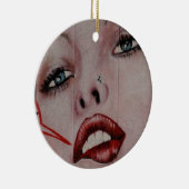 Rote Lippen Keramikornament (Rechts)