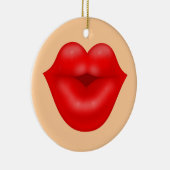 Rote Lippen Keramikornament (Rechts)