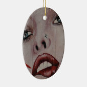 Rote Lippen Keramikornament (Rechts)