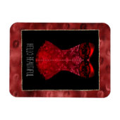 Rote Lippen Korsett Magnet (Horizontal)