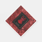 Rote Lippen Korsett  Serviette (Ecke)