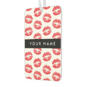 Rote Lippen, Kuss, Lipstick, Ihr Name, Personalisi Autolufterfrischer (Links)