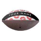 Rote Lippen, Kuss, Lipstick, Ihr Name, Personalisi Football (Gedreht 270)