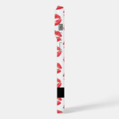 Rote Lippen, Kuss, Lipstick, Ihr Name, Personalisi iPhone Hülle (Linke Seite)