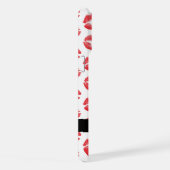 Rote Lippen, Kuss, Lipstick, Ihr Name, Personalisi iPhone Hülle (Rechte Seite)