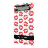 Rote Lippen, Kuss, Lipstick, Ihr Name, Personalisi Mini Klemmbrett (Gewinkelt2)