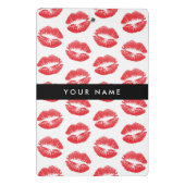 Rote Lippen, Kuss, Lipstick, Ihr Name, Personalisi Mini Klemmbrett (Rückseite)