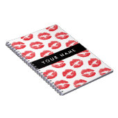 Rote Lippen, Kuss, Lipstick, Ihr Name, Personalisi Notizblock (Rechte Seite)