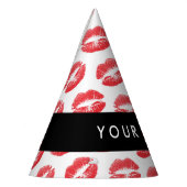 Rote Lippen, Kuss, Lipstick, Ihr Name, Personalisi Partyhütchen (Links)