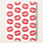 Rote Lippen, Kuss, Lipstick, Ihr Name, Personalisi Planer (Rückseite)