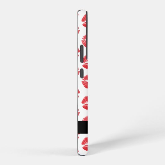 Rote Lippen, Kuss, Lipstick, Ihr Name, Personalisi Samsung Galaxy Hülle (Rechte Seite)