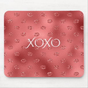 Rote Lippen Küsse XOXO Mousepad